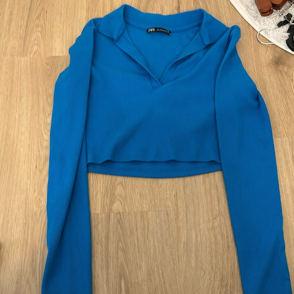 Long Sleeve V Neck Blouse